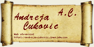 Andreja Ćuković vizit kartica